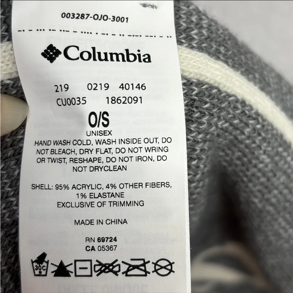 Columbia Knit Logo‎ Tassel Scarf Gray Unisex